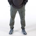 Army green utility cargo pants by ScarTissue clothing UK 