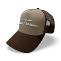Coffee Crème Trucka Hat beige brown breathable 