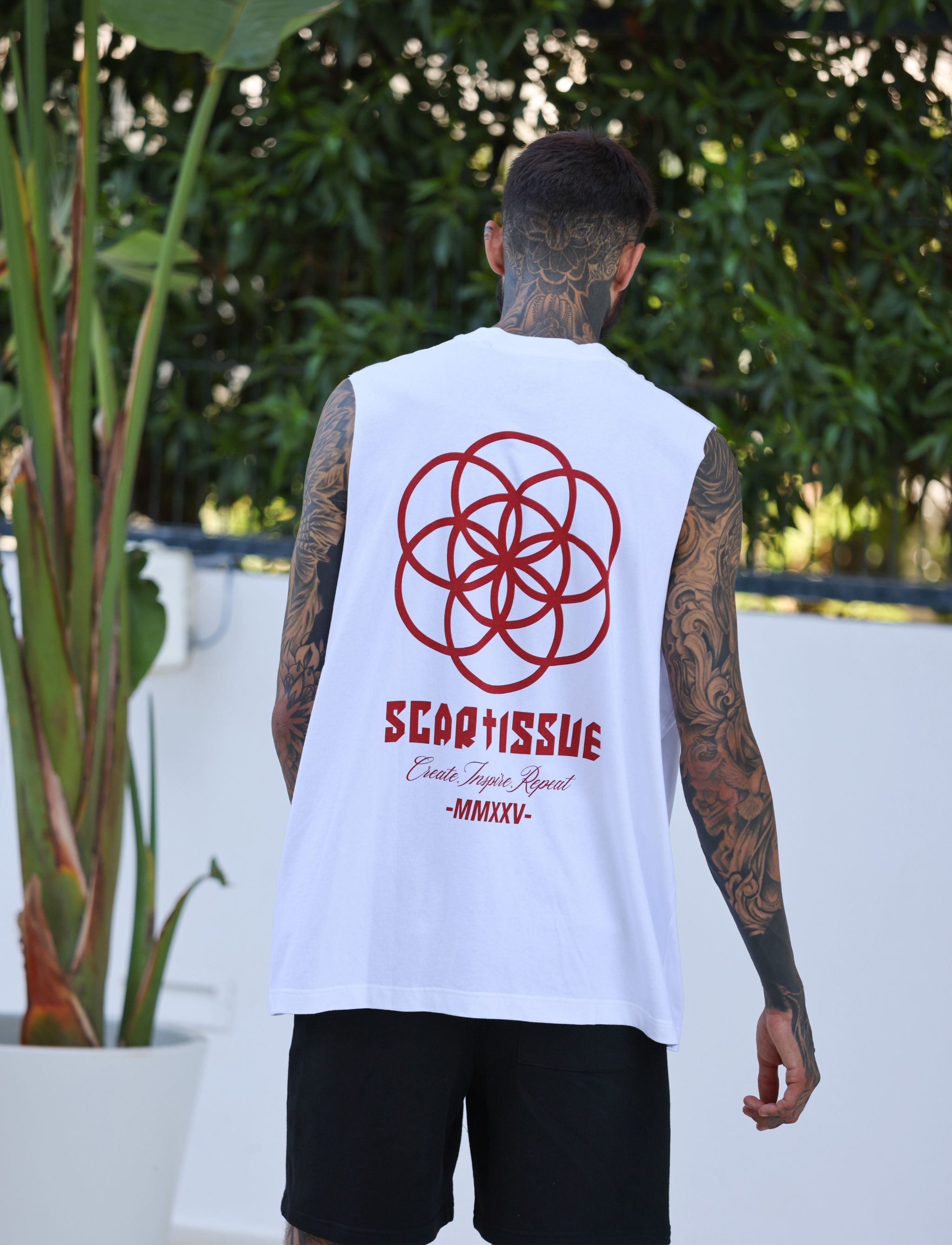 ScarTissue Clothing - Cherry Red Vest - Front - Back