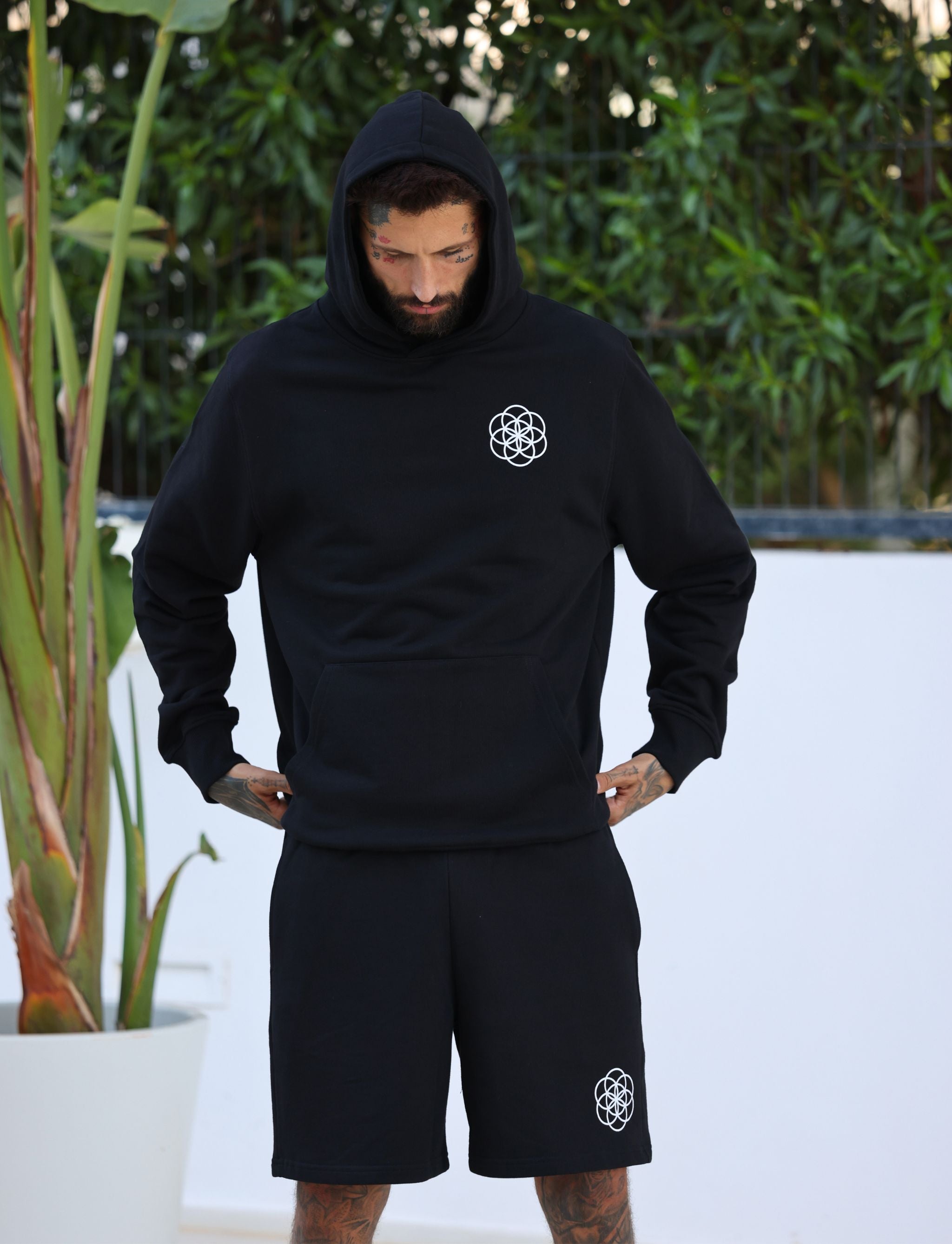 ScarTissue Clothing - Core Noir Hoodie - Hood Up