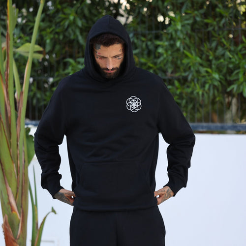 ScarTissue Clothing - Core Noir Hoodie - Hood Up